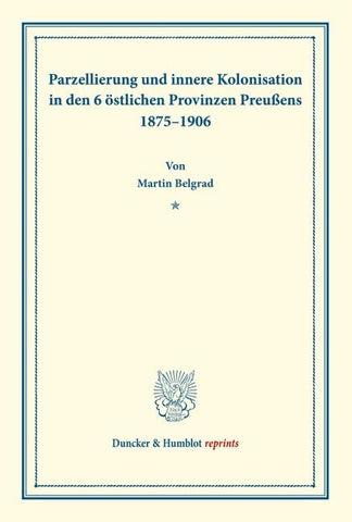 Parzellierung und innere Kolonisation
