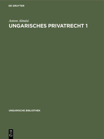 Ungarisches Privatrecht 1