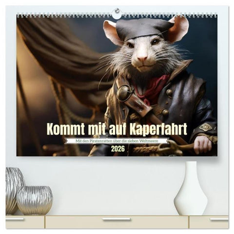 Kommt mit auf Kaperfahrt (hochwertiger Premium Wandkalender 2026 DIN A2 quer), Kunstdruck in Hochglanz