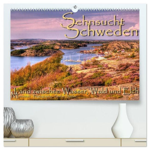 Sehnsucht Schweden - Sverige (hochwertiger Premium Wandkalender 2026 DIN A2 quer), Kunstdruck in Hochglanz