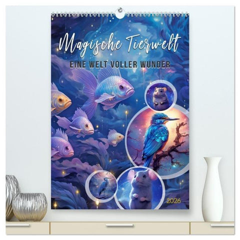 Magische Tierwelt (hochwertiger Premium Wandkalender 2026 DIN A2 hoch), Kunstdruck in Hochglanz