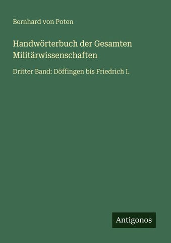 Handwörterbuch der Gesamten Militärwissenschaften
