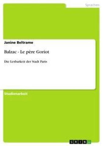 Balzac - Le père Goriot