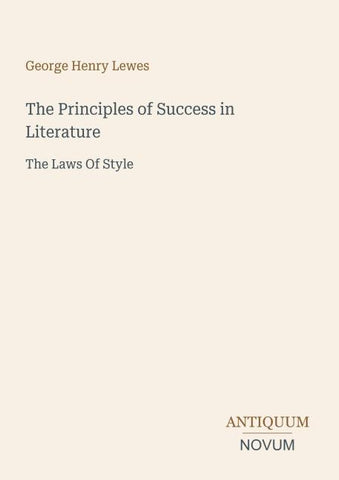 The Principles of Success in Literature