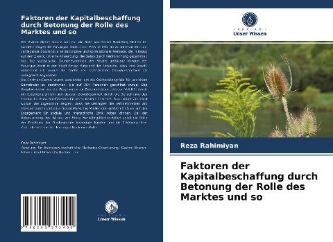 Faktoren der Kapitalbeschaffung durch Betonung der Rolle des Marktes und so