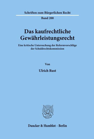 Das kaufrechtliche Gewährleistungsrecht.
