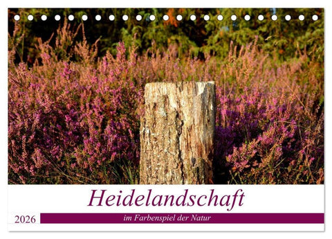 Heidelandschaft im Farbenspiel der Natur (Tischkalender 2026 DIN A5 quer), CALVENDO Monatskalender