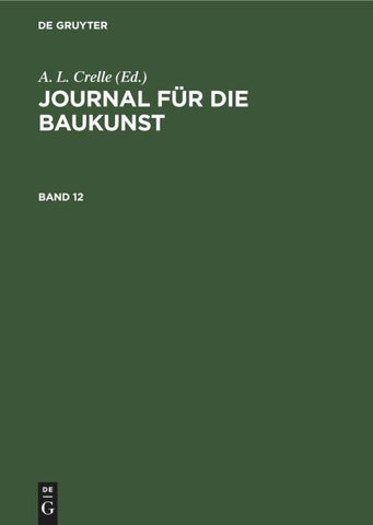 Journal für die Baukunst. Band 12