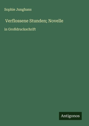 Verflossene Stunden; Novelle
