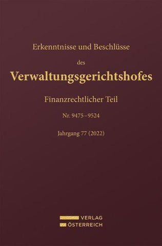 Erkenntnisse und Beschlüsse des Verwaltungsgerichtshofes