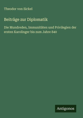 Beiträge zur Diplomatik