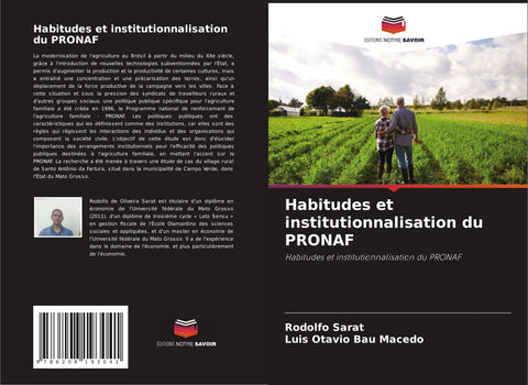 Habitudes et institutionnalisation du PRONAF