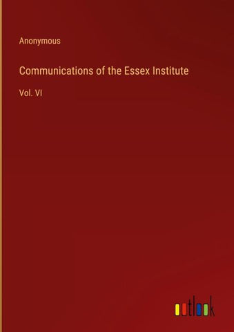 Communications of the Essex Institute