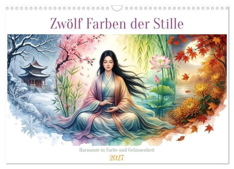 Zwölf Farben der Stille (Wandkalender 2027 DIN A3 quer), CALVENDO Monatskalender