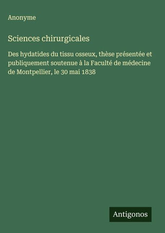 Sciences chirurgicales