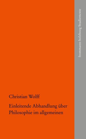 Einleitende Abhandlung über Philosophie im allgemeinen