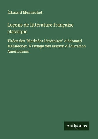 Leçons de littérature française classique