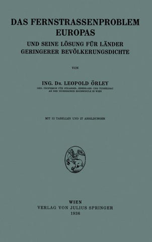 Das Fernstrassenproblem Europas