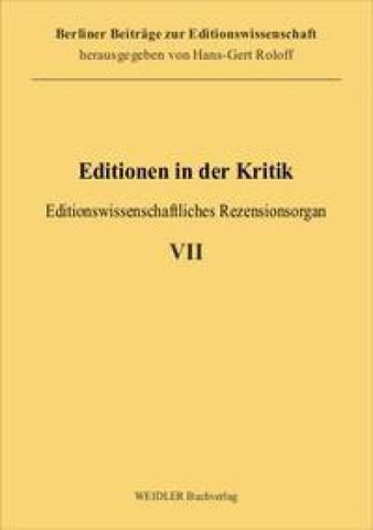 Editionen in der Kritik 7