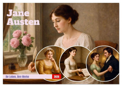 Jane Austen (Tischkalender 2026 DIN A5 quer), CALVENDO Monatskalender