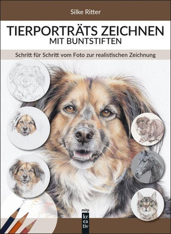 Tierporträts zeichnen mit Buntstiften