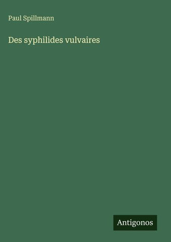 Des syphilides vulvaires