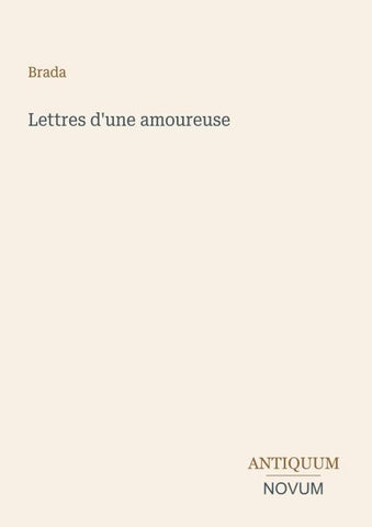 Lettres d'une amoureuse