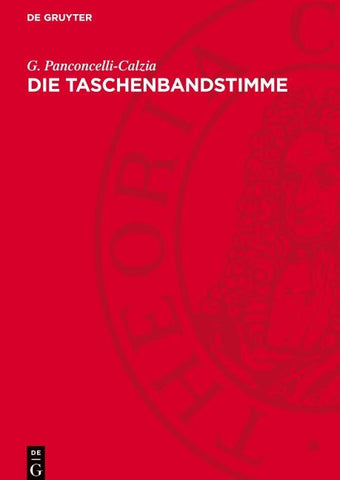 Die Taschenbandstimme