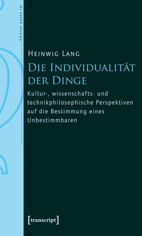 Die Individualität der Dinge