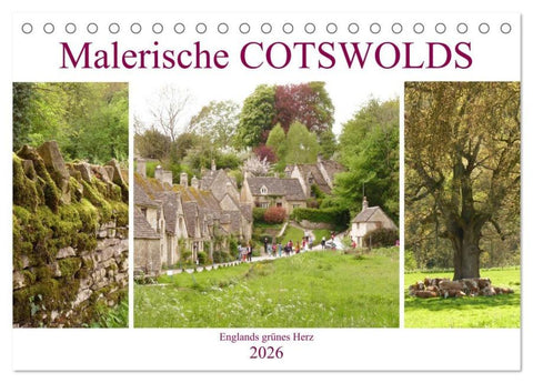 Malerische Cotswolds (Tischkalender 2026 DIN A5 quer), CALVENDO Monatskalender