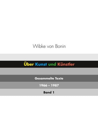 Über Kunst und Künstler Band 1