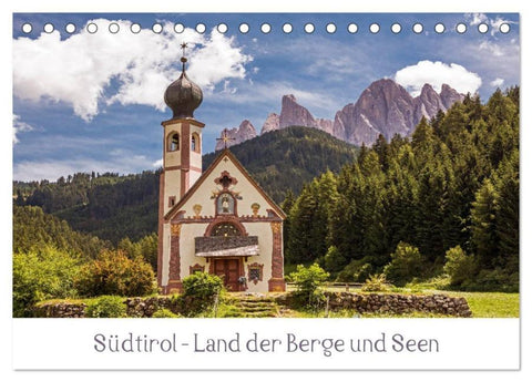 Südtirol - Land der Berge und Seen (Tischkalender 2026 DIN A5 quer), CALVENDO Monatskalender