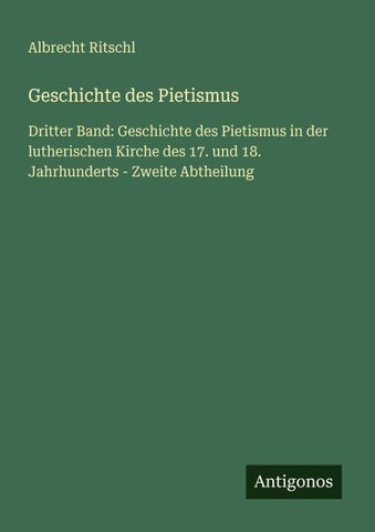 Geschichte des Pietismus