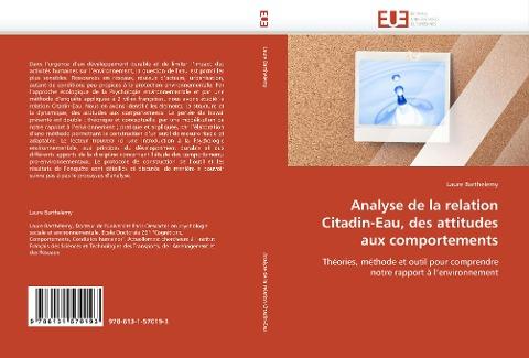 Analyse de la relation Citadin-Eau, des attitudes aux comportements
