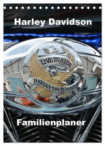 Harley Davidson Familienplaner (Tischkalender 2026 DIN A5 hoch), CALVENDO Monatskalender