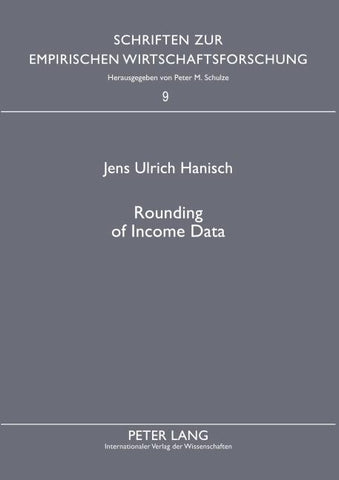 Rounding of Income Data