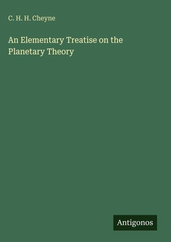 An Elementary Treatise on the Planetary Theory