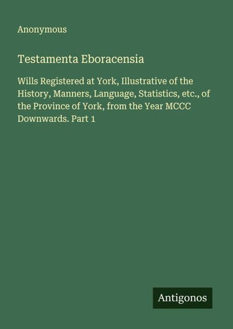 Testamenta Eboracensia
