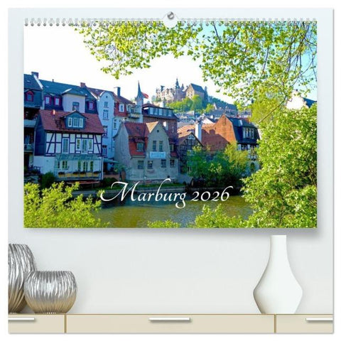 Marburg 2026 (hochwertiger Premium Wandkalender 2026 DIN A2 quer), Kunstdruck in Hochglanz