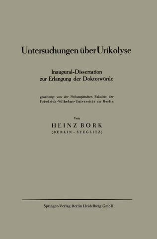 Untersuchungen über Urikolyse