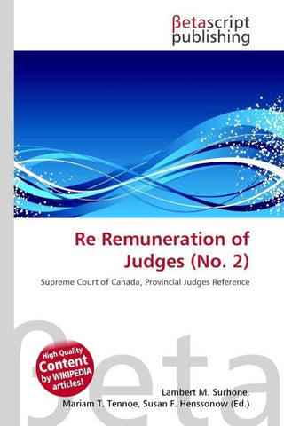 Re Remuneration of Judges (No. 2)
