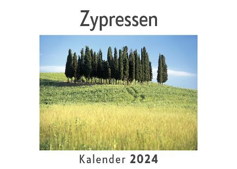 Zypressen (Wandkalender 2024, Kalender DIN A4 quer, Monatskalender im Querformat mit Kalendarium, Das perfekte Geschenk)