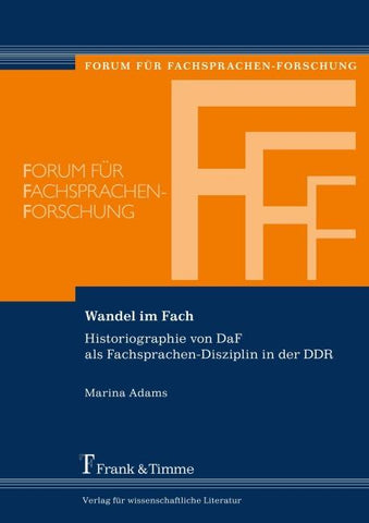 Wandel im Fach