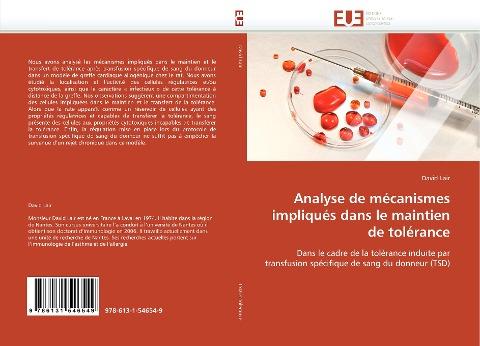 Analyse de mécanismes impliqués dans le maintien de tolérance
