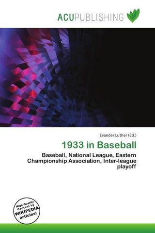 1933 in Baseball