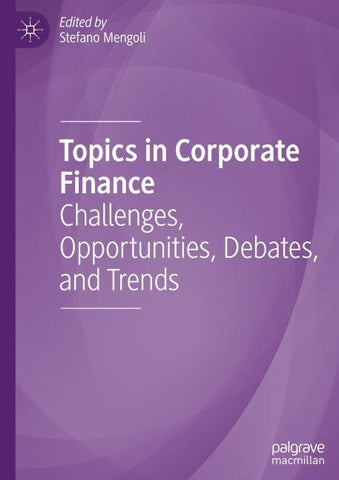 Topics in Corporate Finance