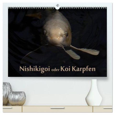 Nishikigoi oder Koi Karpfen (hochwertiger Premium Wandkalender 2026 DIN A2 quer), Kunstdruck in Hochglanz