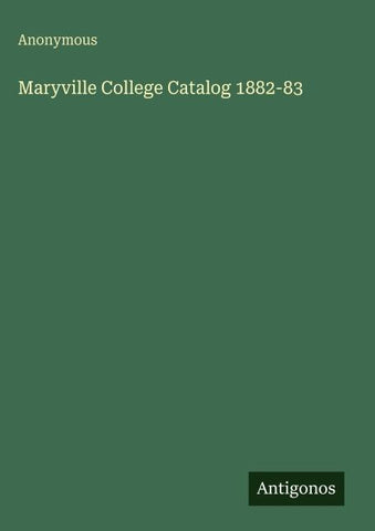 Maryville College Catalog 1882-83