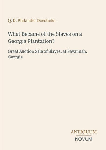 What Became of the Slaves on a Georgia Plantation?