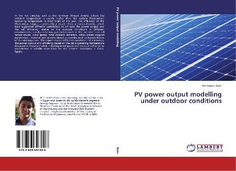 PV power output modelling under outdoor conditions